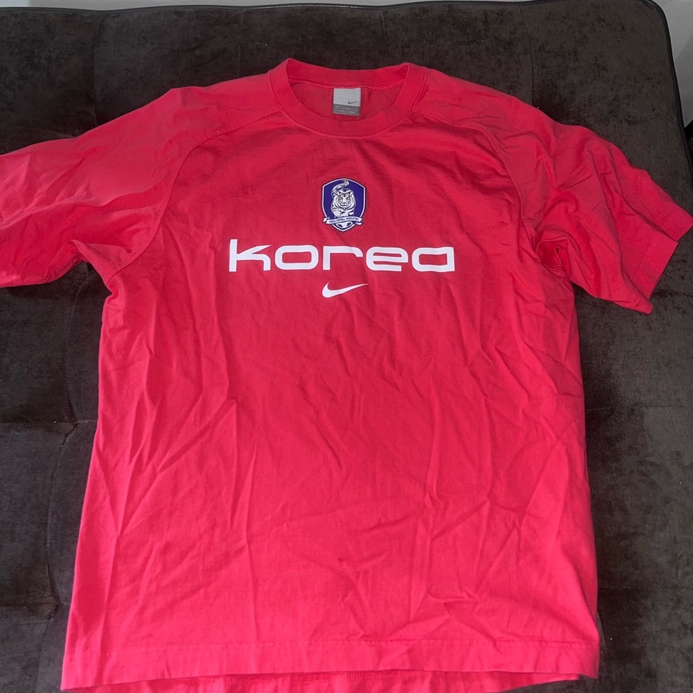 VTG NIKE SOUTH KOREA Y2K SOCCER FOOTBALL TRAINING SHIRT LARGE
